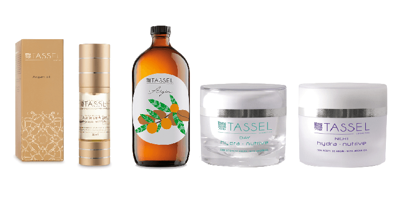 Cosméticos Tassel Skin Cosmetics con aceite de argán